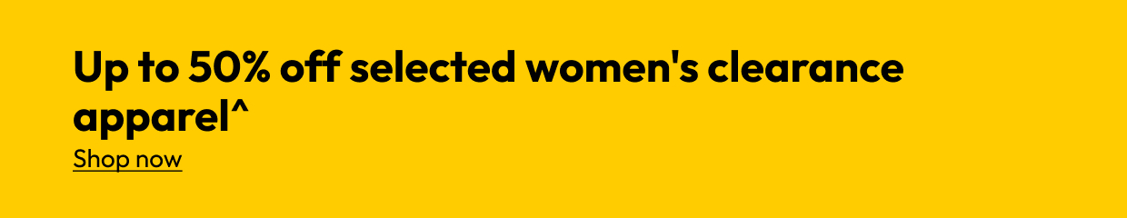 Up to 50% off selected women's clearance apparel^