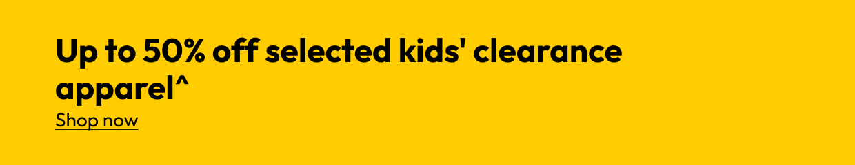 Up to 50% off selected kids' clearance apparel^