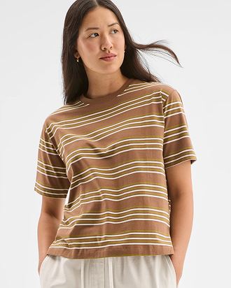 Australian Cotton step hem boxy crop t-shirt