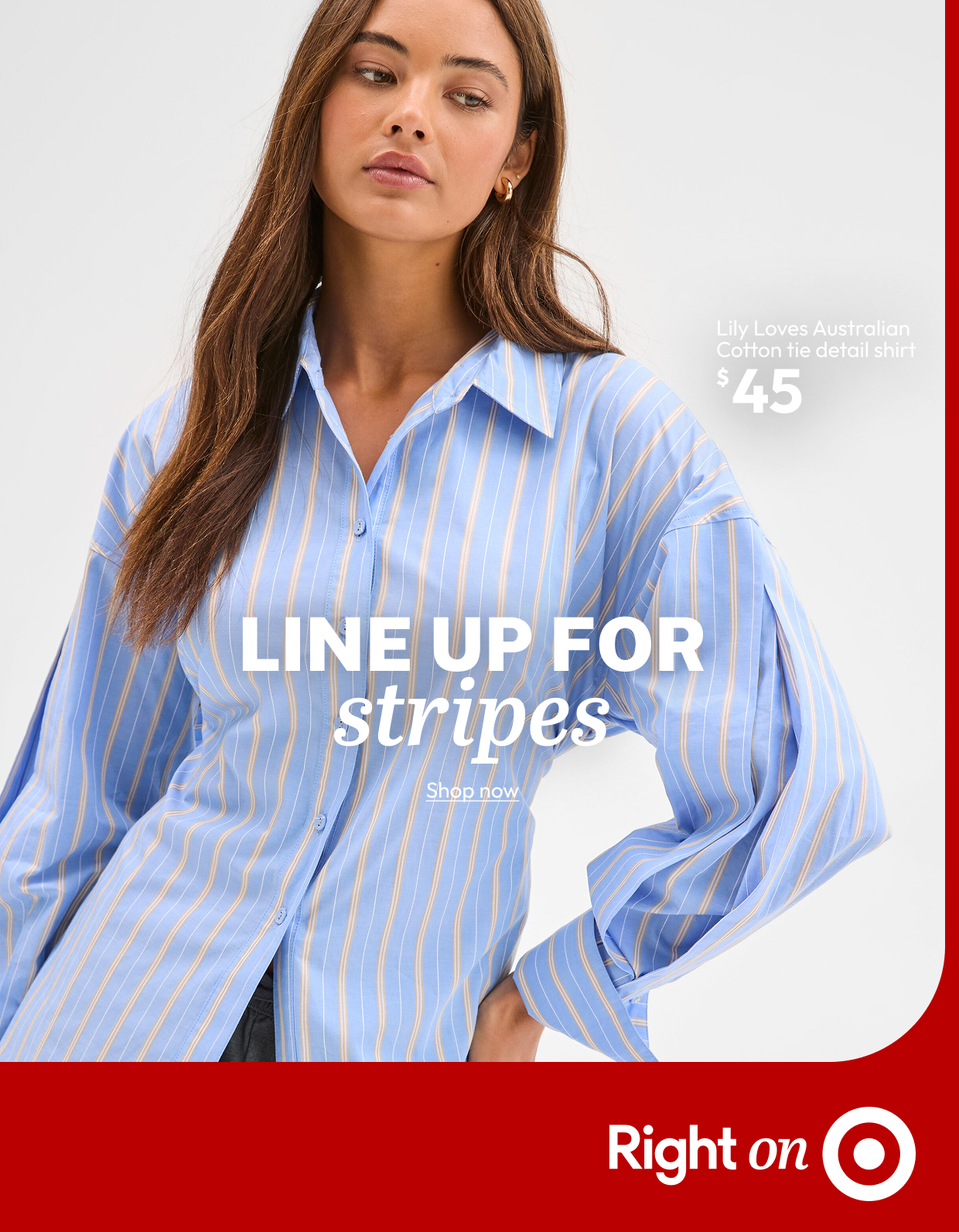 Lily Loves Australian Cotton tie detail shirt