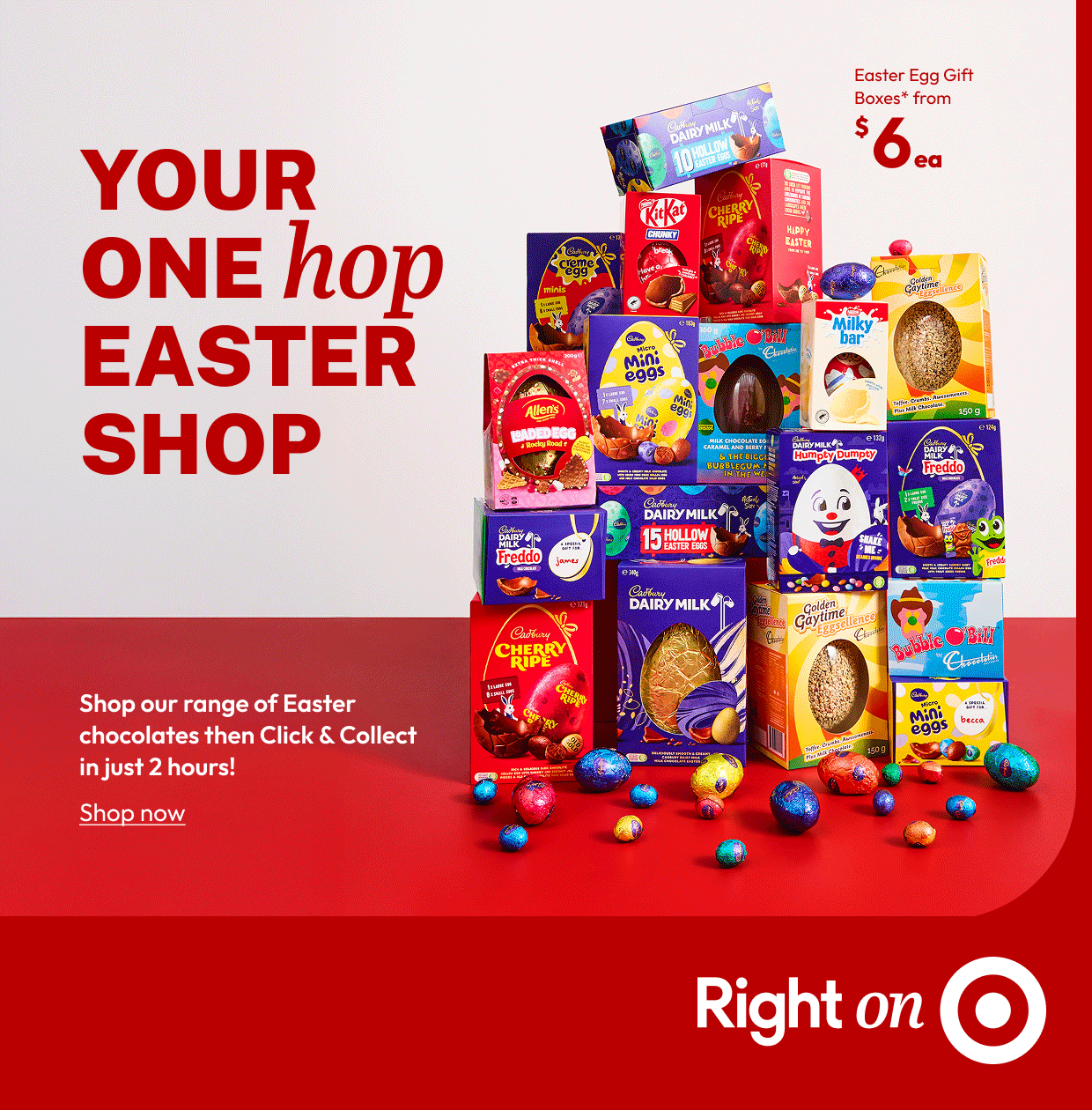 Shop our range of Easter chocolates then Click & Collect in just 2 hours!