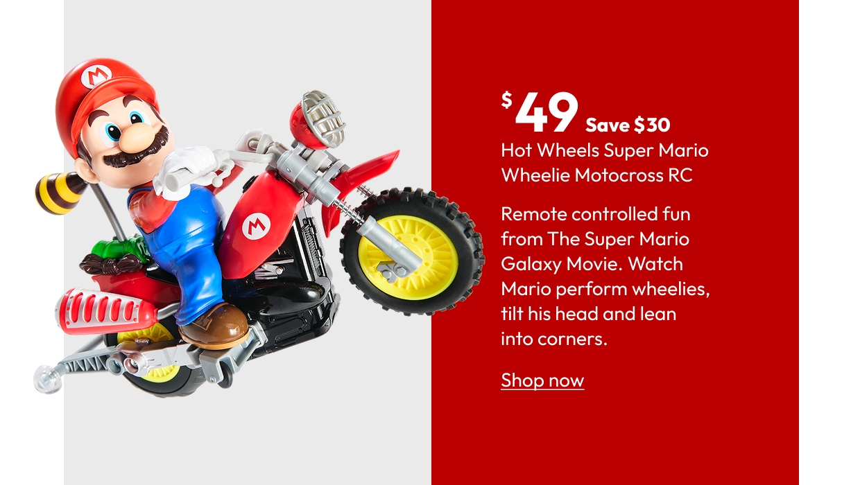 Hot Wheels Super Mario Wheelie Motocross RC 