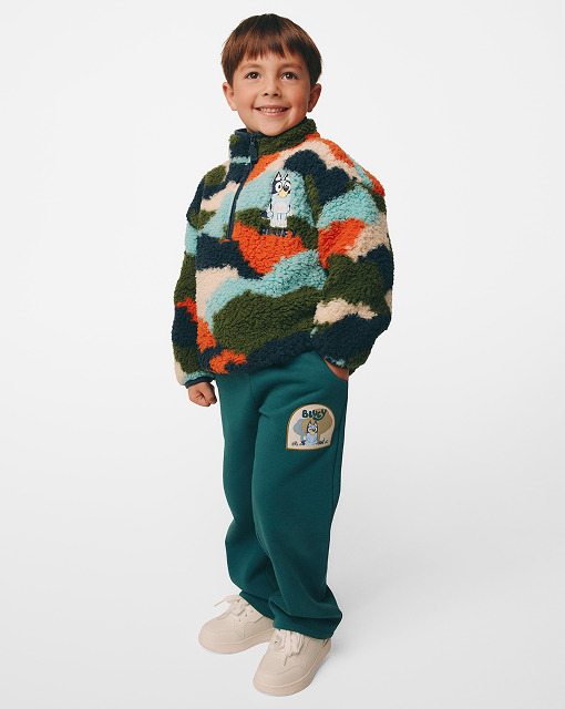 Bluey 1/4 Zip Teddy Fleece Jumper