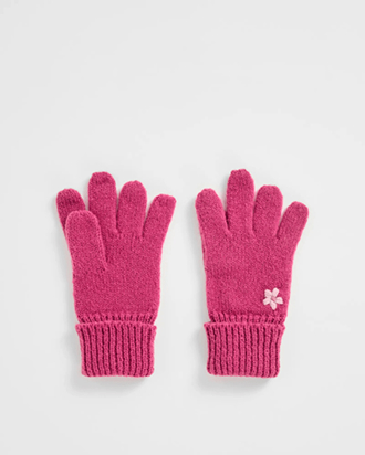 Flower applique gloves