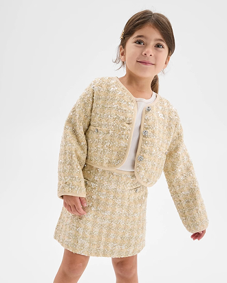  Girls 2-8 sequin                 tweed skirt