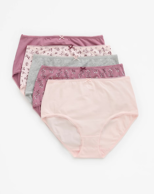 Cotton/elastane 5 pack full briefs