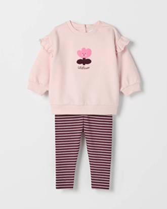 Baby organic cotton jumper and leggings set*