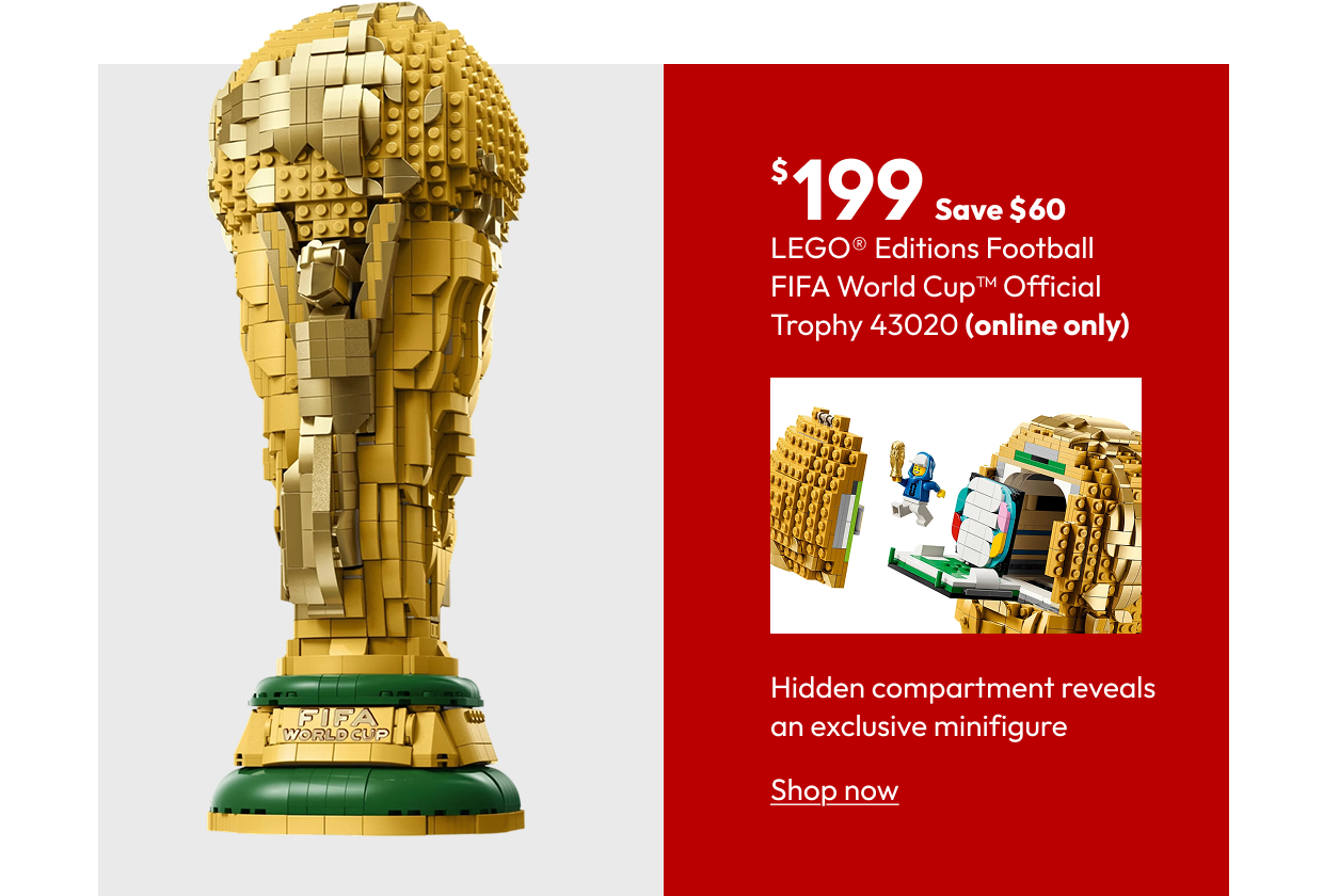 LEGO® Editions Football FIFA World Cup™ Official Trophy 43020 (online only)