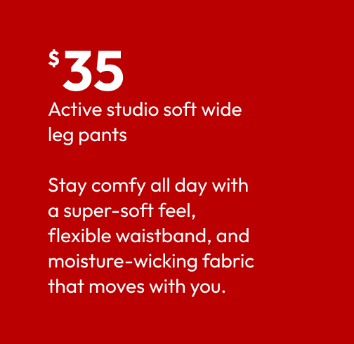 Active studio soft wide leg pants
