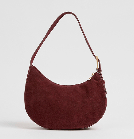 Genuine leather weave shoulder bag