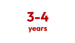 3-4 years