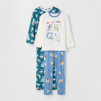 Bluey Australian Cotton 2 Pack Younger Kids' Knit PJ Set. Size 1-7