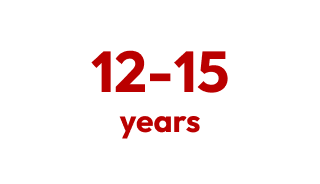 12-15 years