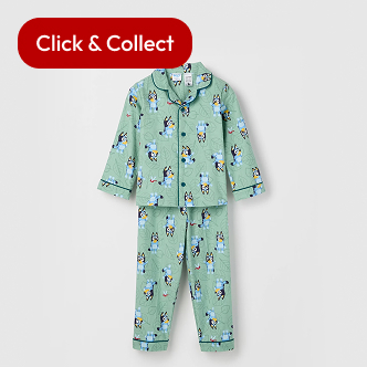 Bluey Organic Cotton Younger Boys Flannelette PJ Set. Size 1-7