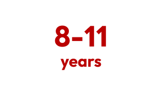 8-11 years