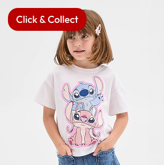 Disney Lilo & Stitch Australian Cotton T-Shirt. Size 1-8