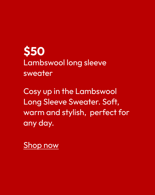 Lambswool long sleeve sweater