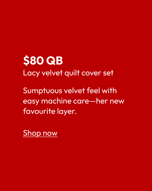 Lacy velvet quilt cover set