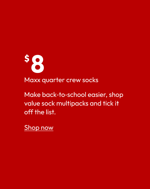 Maxx quarter crew socks