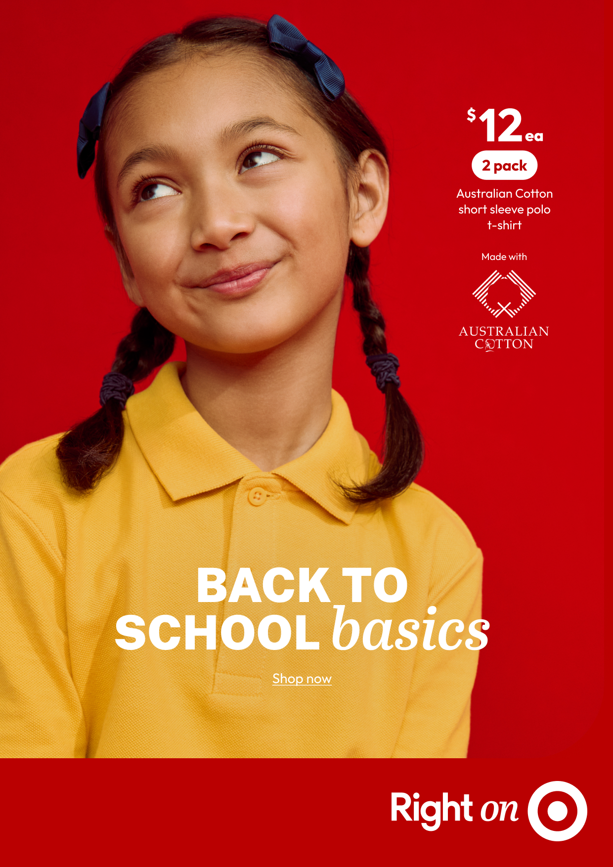 Australian Cotton short sleeve polo t-shirt