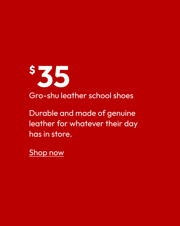 Gro-shu leather school shoes