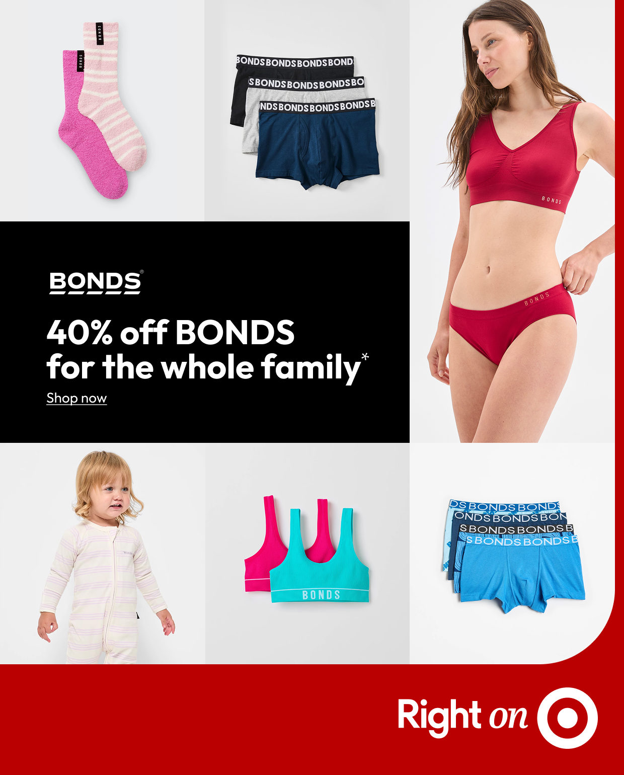 40% off BONDS for the whole family