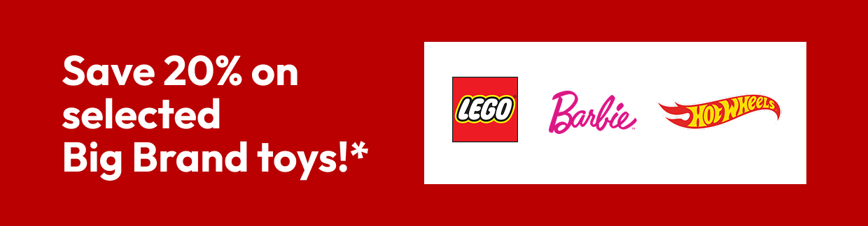 Save 20% on selected Big Brand toys!*