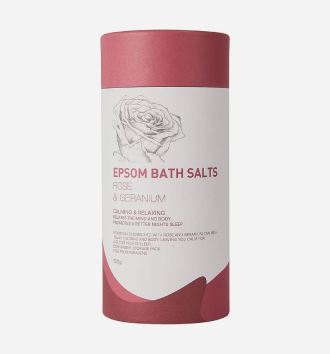 Epsom bath salts 750g - rose and geranium