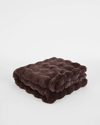 Faux fur throw