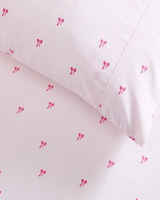 Millie bows Australian Cotton kids' fitted sheet set
