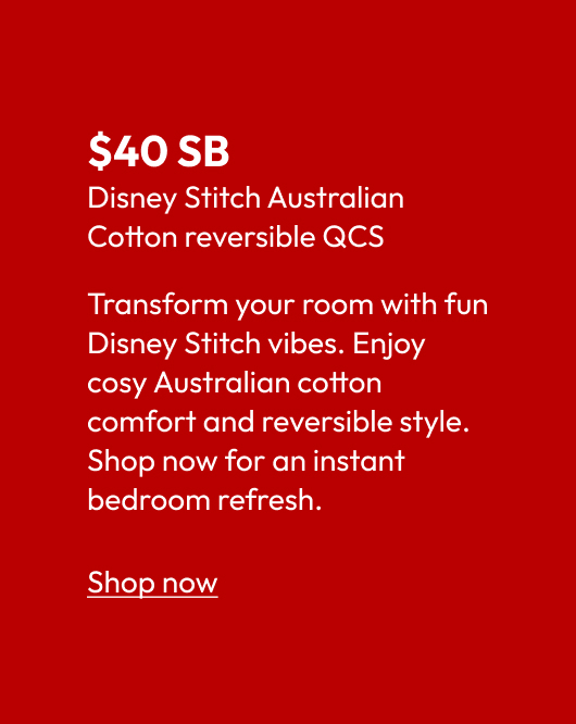 Disney Stitch Australian Cotton reversible QCS