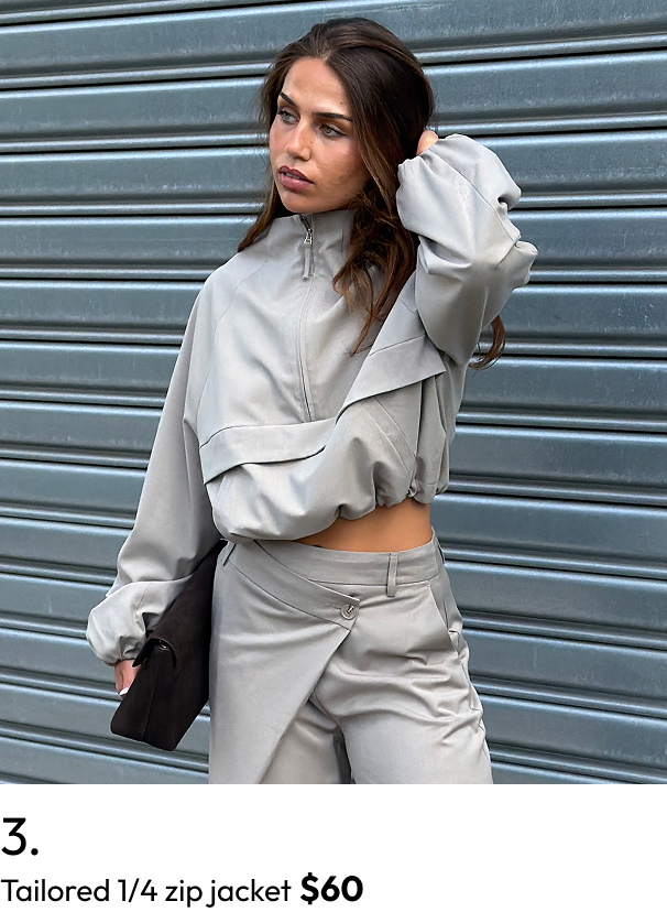 Tailored 1/4 zip jacket