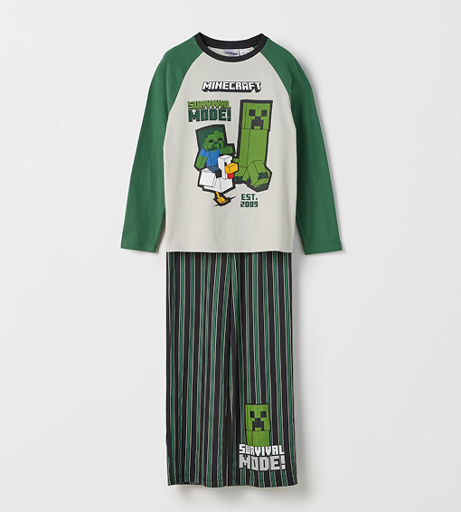 Minecraft Australian Cotton PJ set. Size 7-16