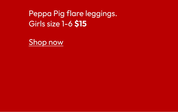 Peppa Pig flare leggings. Girls size 1-6