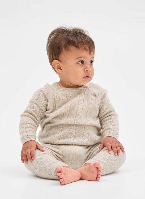 Baby Cashmere knit top and pants 2pc set