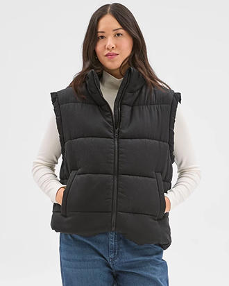 Oversized quilted vest