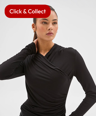 Lily Loves long sleeve crossover drape top
