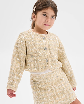 Sequin blazer boucle jacket. Girls size 2-8