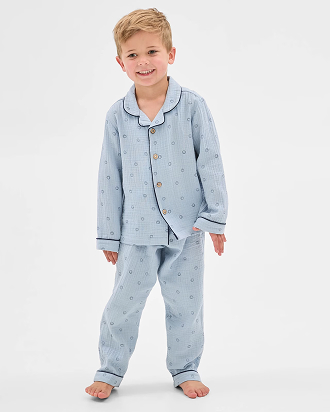 Australian Cotton double cloth woven pyjama set. Boys size 1-7