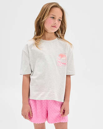 Australian Cotton blend t-shirt and short set. Girls size 7-16