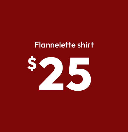 Flannelette shirt $25