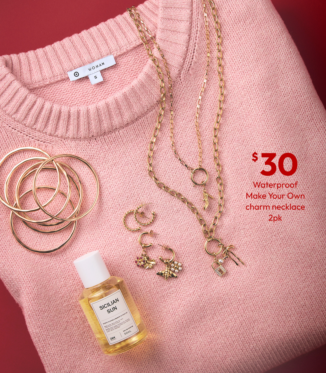 Waterproof Make Your Own charm necklace 2pk