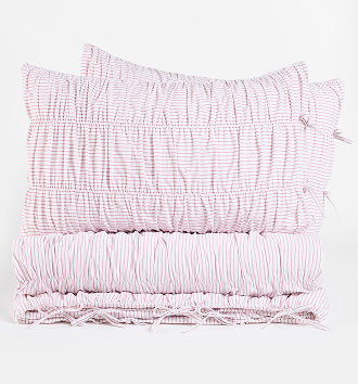 Aurora ruched quilt cover set