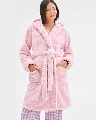 Sherpa hooded sleep robe