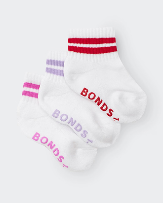 Bonds baby 3 pack ultimate comfort quarter crew socks*