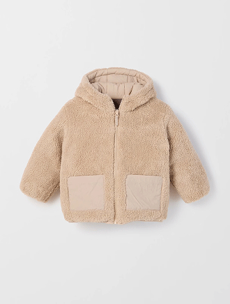 Reversible hooded puffer jacket