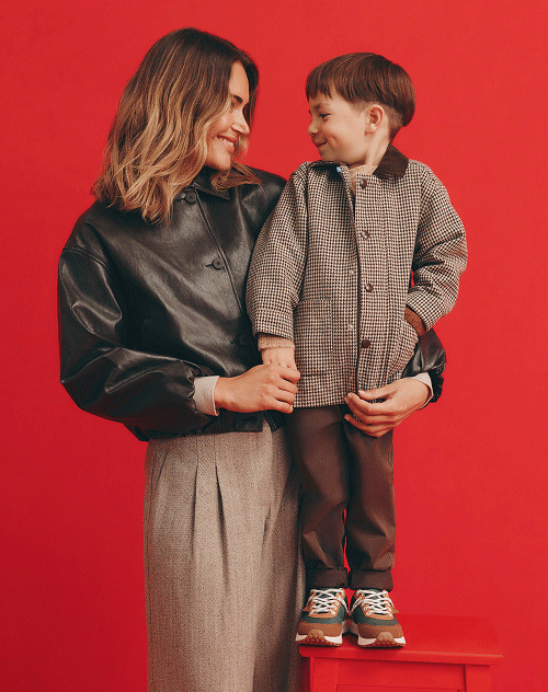 Boys houndstooth barn jacket. Sizes 1-8.
