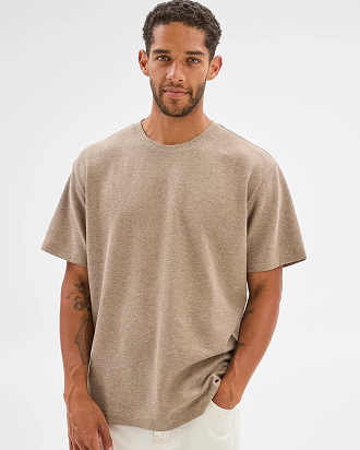 Australian Cotton blend textured t-shirt^