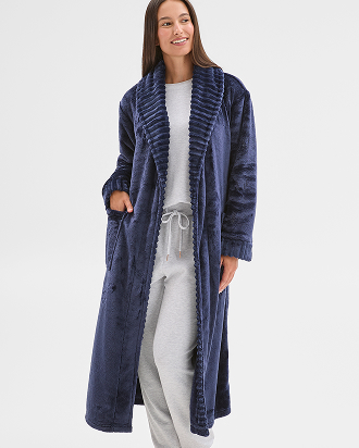 Jacquard stripe sleep robe