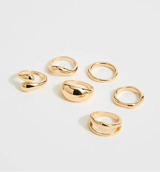 Classic stacking ring set 6 pack